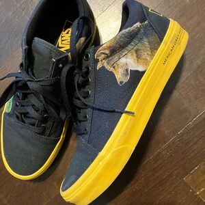 Vans National Geographic Old Skool Black & Yellow Skate Shoes Photo Ark Animals